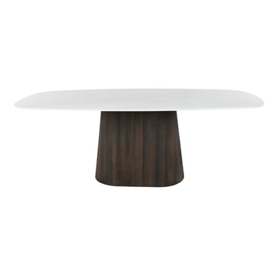 Table à manger vintage en céramique marbrée 215 cm MAHAL PIER IMPORT