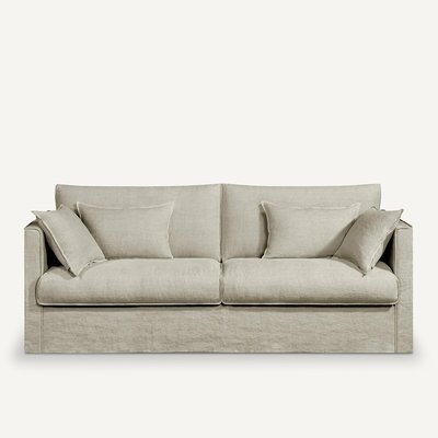 Housse de canapé lin épais stonewashed, Camille AM.PM