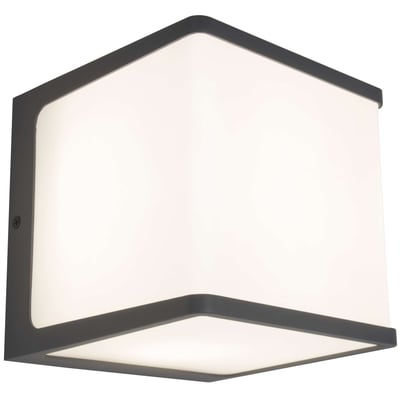 Applique murale d'extérieur sur secteur DOBLO CUBE GREY aluminium gris LED blanc neutre H10cm LUMISKY