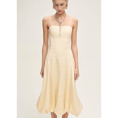 Robe en lin bas bouffant MANGO