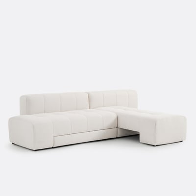 Sofá recto, 5 plazas, 4 en 1, de rizo fino, FANO LA REDOUTE INTERIEURS