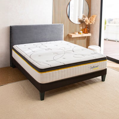 Ensemble Bellecour 3.0 - Matelas hybride ressorts ensachés + Sommier - 30 cm d'épaisseur BELLECOUR