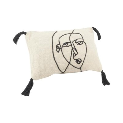 Coussin en coton Visage 50 x 30 cm AUBRY GASPARD