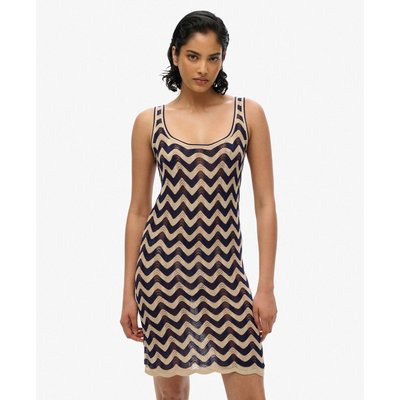 Robe courte en maille zigzag SUPERDRY