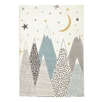 Kids Starry Night Scene Patterned Rug SO'HOME