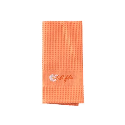 Torchon coton nid d'abeille ESTIVAL CARRE BLANC