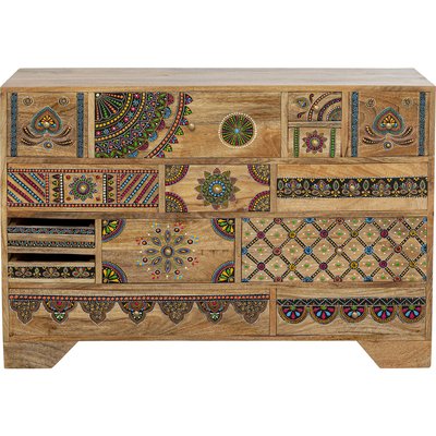 Commode motifs mandala en manguier, MENORCA KARE DESIGN