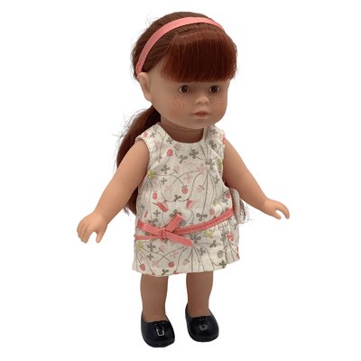 Poupée Mini Corolline rousse robe fleuris 20 cm - Très bon état COROLLE