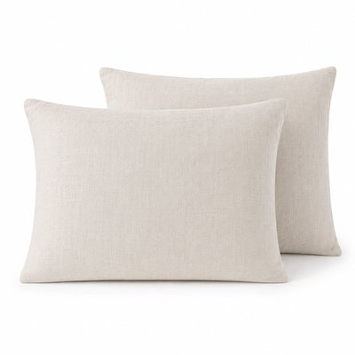 Taie d'oreiller (x2) lin lavé ADELE Made in Europe FEBRONIE