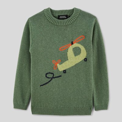 Pull avec motif , contient de la laine certifié OEKO-TEX MONOPRIX