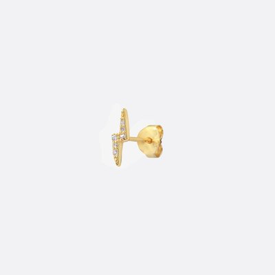 Boucles d'oreilles à l'unité doré à l'or fin TORN CAROLINE NAJMAN