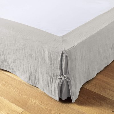 Cache sommier double gaze de coton TERRE DE NUIT