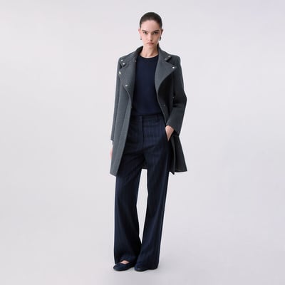 Manteau midi en drap de laine LIU JO