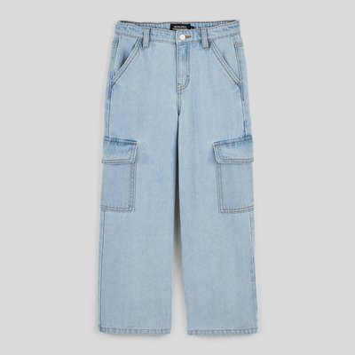 Pantalon cargo en jean MONOPRIX