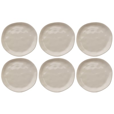 Lot de 6 assiettes à dessert en faïence, ORGANIC KARE DESIGN