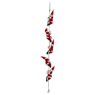 Guirlande Pères Noël grimpeurs en plastique 110cm ATMOSPHERA