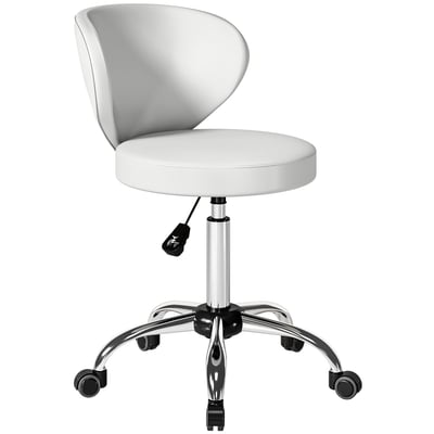 Tabouret de salon PU Blanc HOMCOM