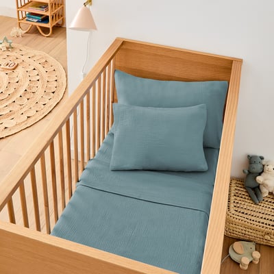 Drap plat bébé, en gaze de coton, KUMLA LA REDOUTE INTERIEURS