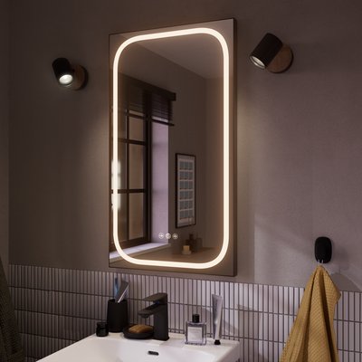 Miroir avec lumières intégrées en verre REMIX SENSEA