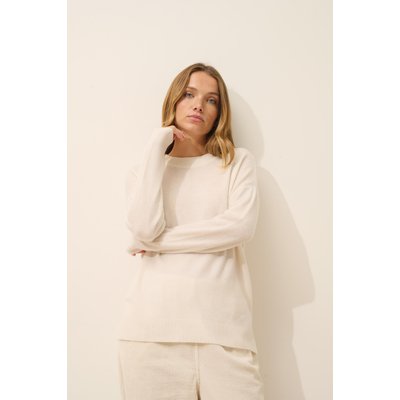 Pull Col Rond Ivoire Jospe JUST CASHMERE
