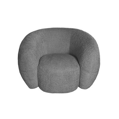 Fauteuil rotatif en tissu bouclette - MOON MATHI DESIGN