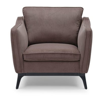 Fauteuil velours côtelé beige ZAGO
