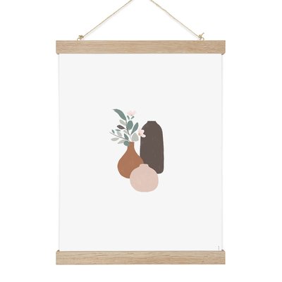 Pastorale II, Affiche avec porte-affiche en chêne 30cm x 40cm COTTON BIRD