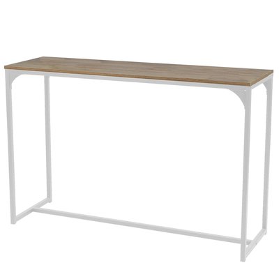 Console d'entrée en bois et métal blanc 120x39x79cm WADIGA