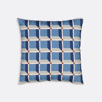 Housse de coussin 45x45 cm, coton brodé, Mauro LA REDOUTE INTERIEURS