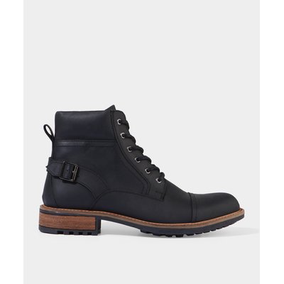 Bottines Armée Cuir Boucle et Glissière Semelle Crampons JOE BROWNS