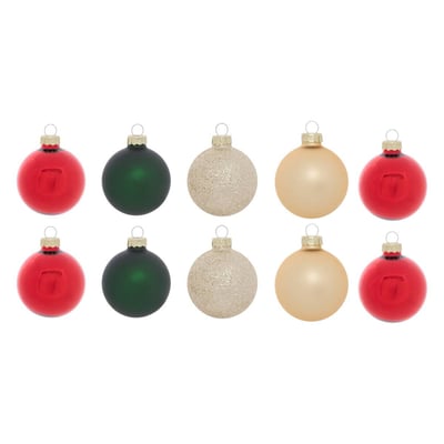 Kit de 10 boules de Noël en verre or D. 60 mm FEERIC LIGHTS & CHRISTMAS