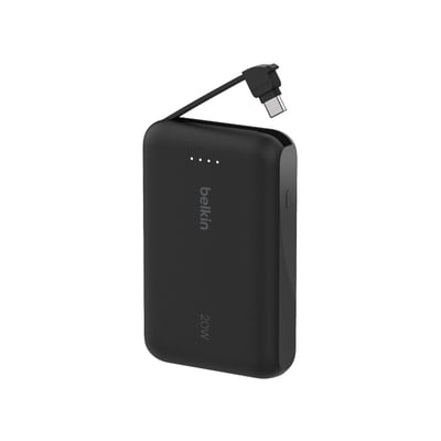 Batterie externe 10000 mAh avec cable USB-C intégre noir BELKIN