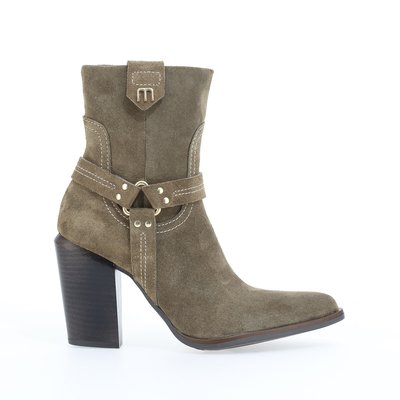 Suede Cowboy Ankle Boots MJUS