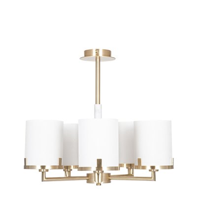 Champagne Gold and Marble Effect 5 Arm Pendant Ceiling Light SO'HOME