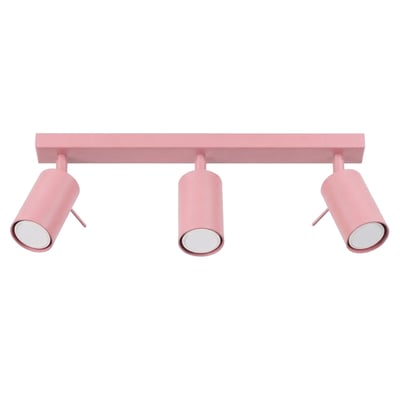 Plafonnier Acier Rose GU10 3 RING EDEN