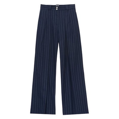 Pantalon Marlène mélangé marine INES DE LA FRESSANGE PARIS