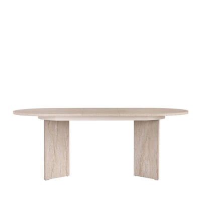 Table à manger extensible 6 à 8 personnes effet travertin 160-200x75cm- SAM DRAWER