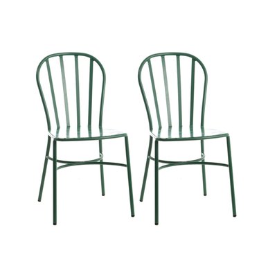 Chaise de jardin empilable en aluminium (lot de 2) - BEGONIA AMADEUS