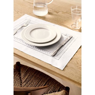 Set de table en lin brodé à chevrons MANGO HOME