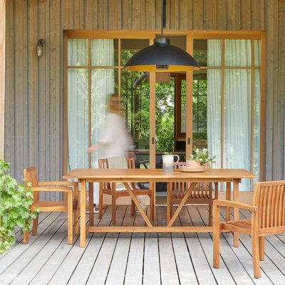 Ensemble de jardin en acacia massif 4 chaises ALBA TIKAMOON