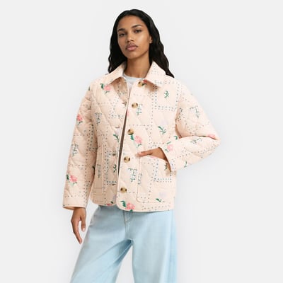 Casaco acolchoado com estampado floral LA REDOUTE COLLECTIONS