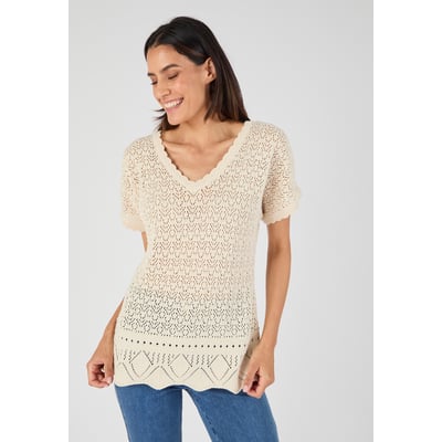 Pull en maille pointelle DAMART