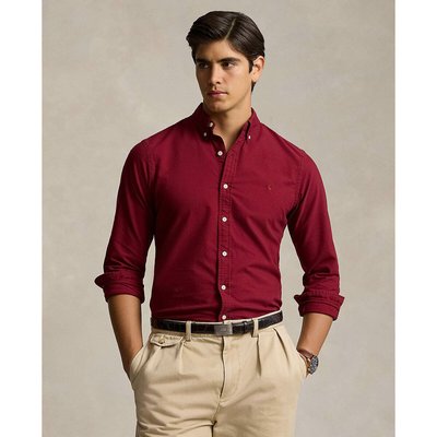 Garment Dyed Oxford Shirt in Cotton and Regular Fit POLO RALPH LAUREN