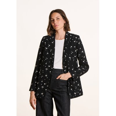 Veste à col tailleur imprimé fleuri LA FEE MARABOUTEE