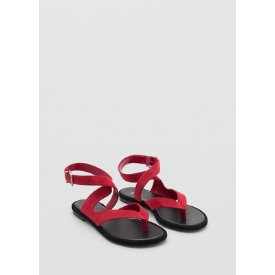 Sandales à lanières daim MANGO