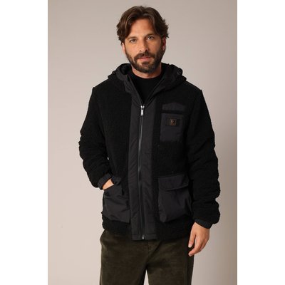Veste sherpa zippée avec capuche et finitions contrastées CORDALE DEELUXE