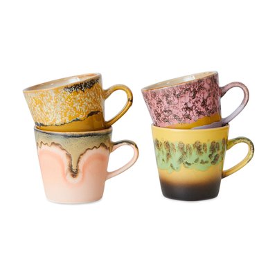 Tasse à café en Grès (lot de 4) VAISSELLE 70'S HKLIVING