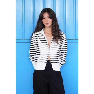 Gilet double-zippé rayé LILI SIDONIO