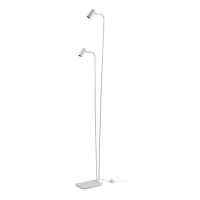 Lampadaire blanc double liseuse orientable Ginger MILLUMINE