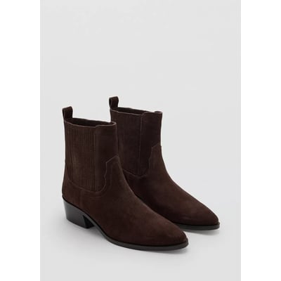 Bottines cuir et croûte de cuir MANGO TEEN